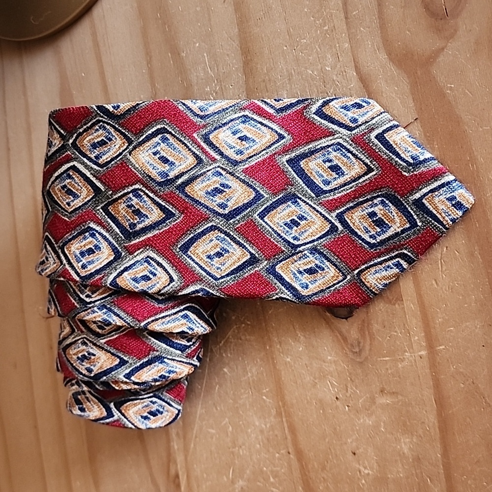3/$40 Vintage Land's  End tall silk tie